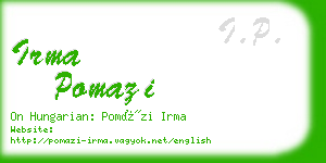 irma pomazi business card